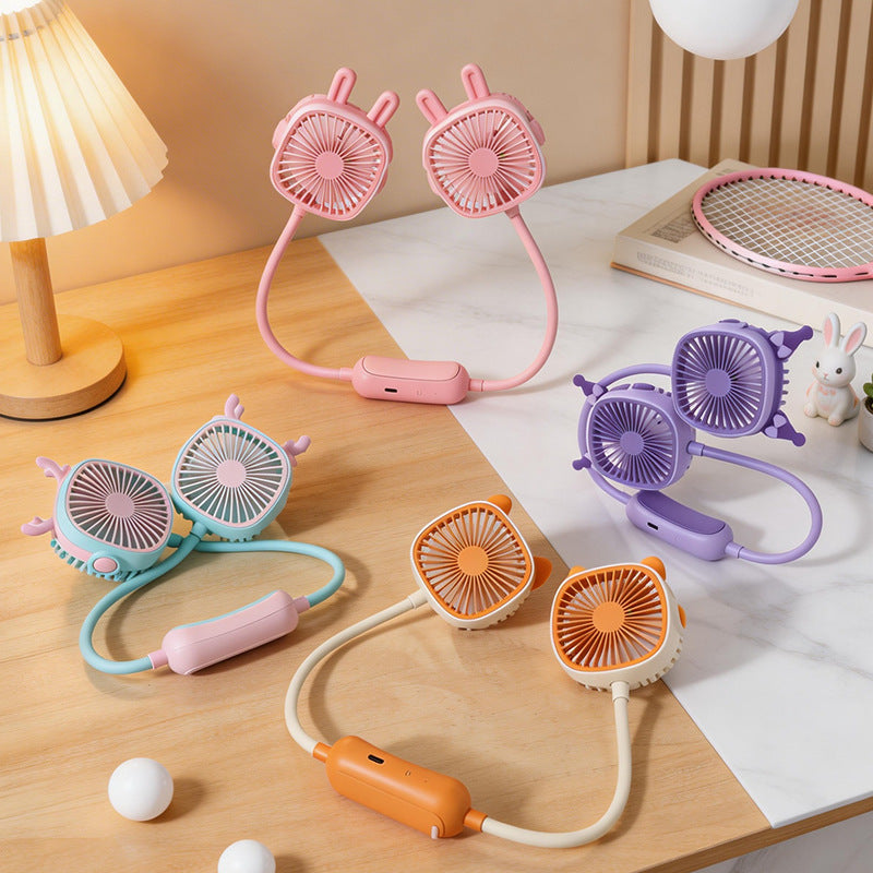 Ventilateur de Cou Portable pour Femmes Double Ventilateur 1