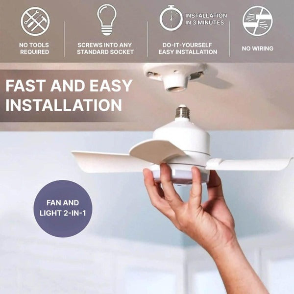 Ventilateur de Plafond avec Éclairage LED et Télécommande 1