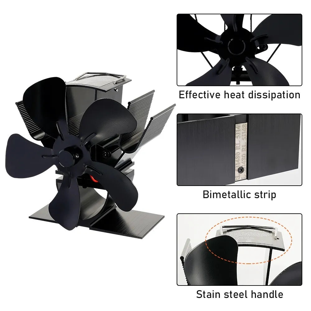 Ventilateur de Poêle à Bois Silencieux Avec Design Raffiné 2