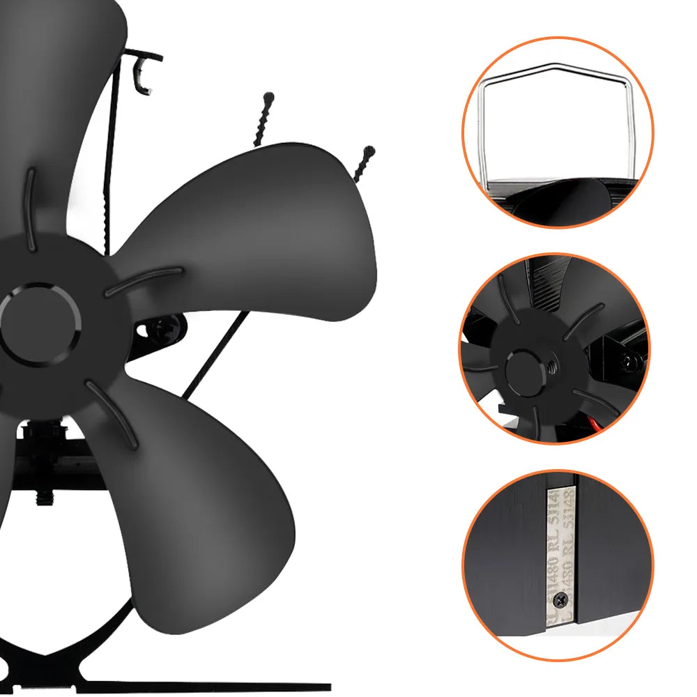 Ventilateur de Poêle à Bois Silencieux Avec Design Raffiné 3