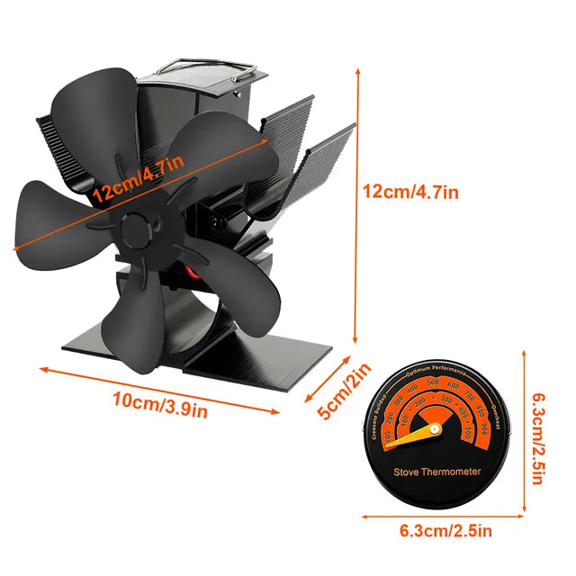 Ventilateur de Poêle à Bois Silencieux Avec Design Raffiné 5