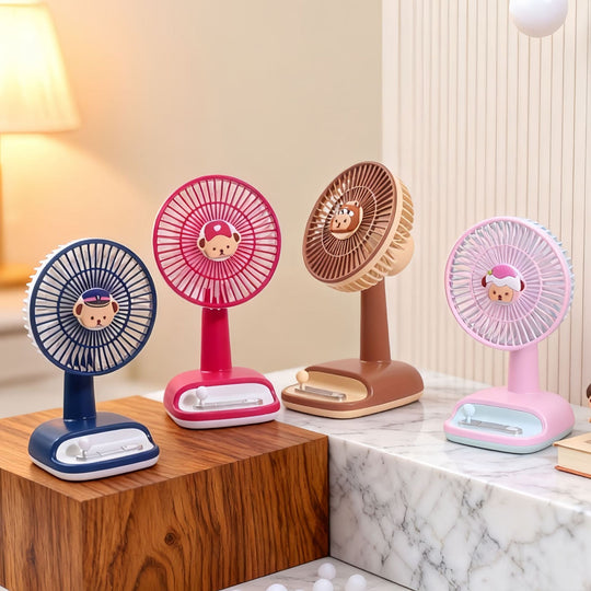 Ventilateur de Table Silencieux Compact avec Inclinaison Réglable pour Bureau et Maison 3