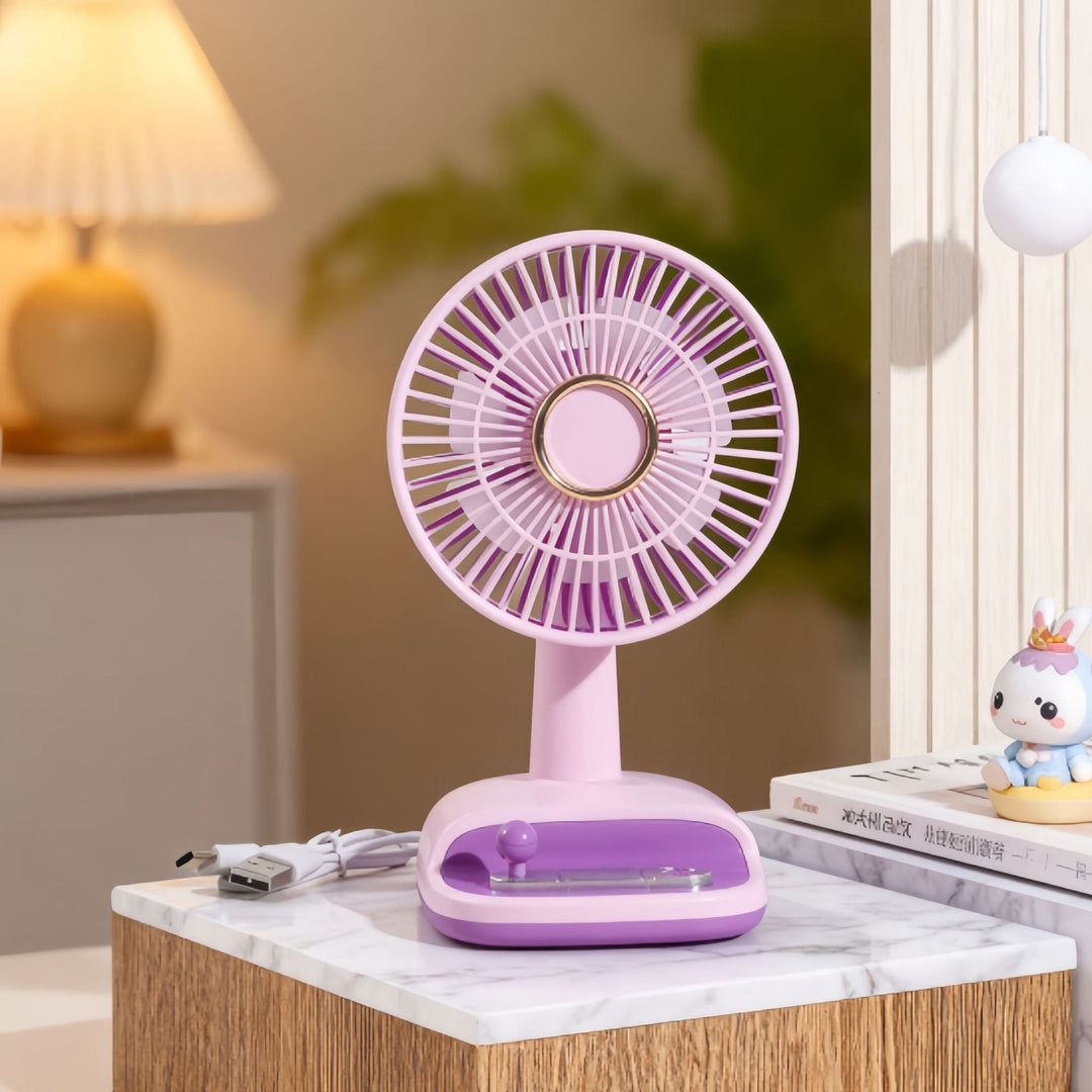 Ventilateur de Table Silencieux Compact avec Inclinaison Réglable pour Bureau et Maison 6