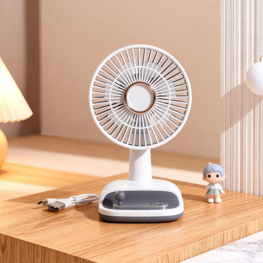 Ventilateur de Table Silencieux Compact avec Inclinaison Réglable pour Bureau et Maison 7