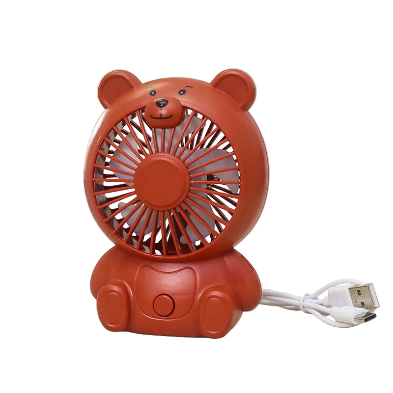 Ventilateur de Table Silencieux USB au Design Ours pour Bureau et Maison 0