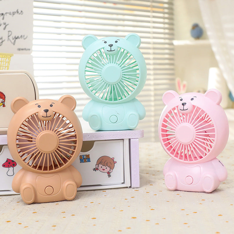 Ventilateur de Table Silencieux USB au Design Ours pour Bureau et Maison 1
