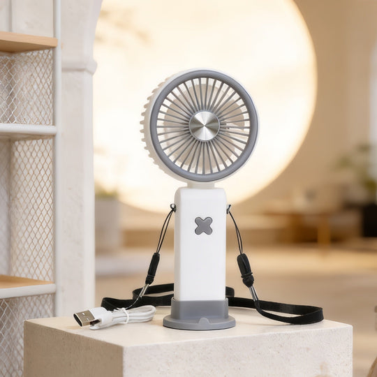 Ventilateur de bureau portable unisexe avec batterie rechargeable et tête inclinable 0