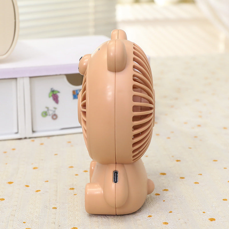 Ventilateur de bureau portable unisexe design ours USB 5