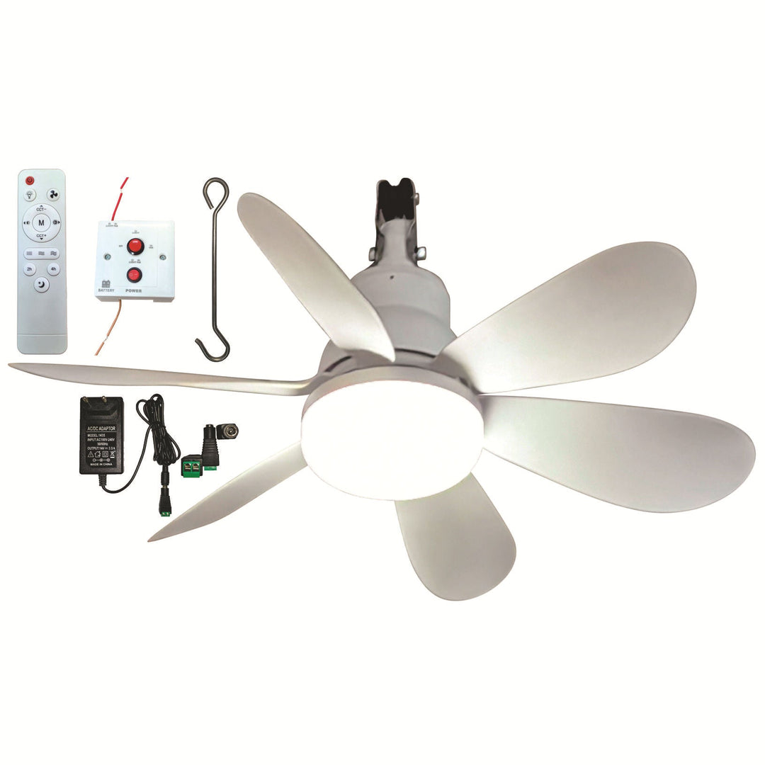 Ventilateur de plafond moderne avec lumière LED intégrée 0