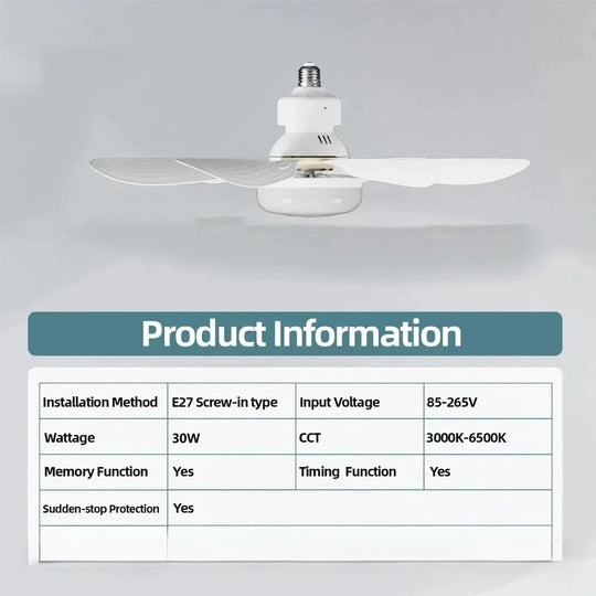 Ventilateur de plafond sans fil avec télécommande pour intérieur 4