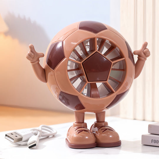Ventilateur de table compact unisexe au design figurine avec connexion USB et moteur silencieux 1