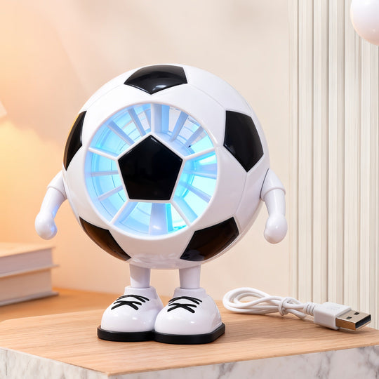Ventilateur de table compact unisexe au design figurine avec connexion USB et moteur silencieux 10