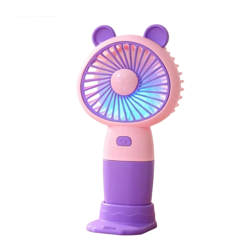 Ventilateur de table portable rechargeable unisexe avec lumière LED d'ambiance 0