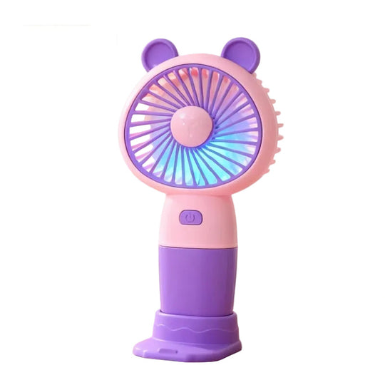 Ventilateur de table portable rechargeable unisexe avec lumière LED d'ambiance 0