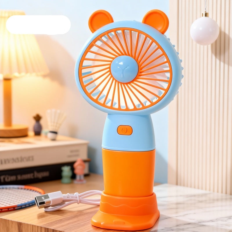 Ventilateur de table portable rechargeable unisexe avec lumière LED d'ambiance 11