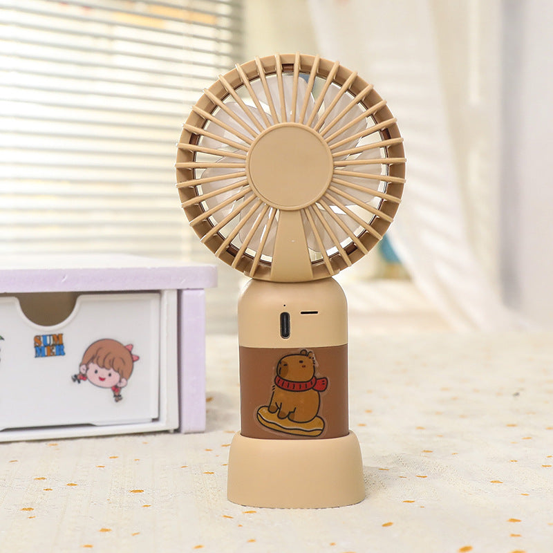 Ventilateur de table portable rechargeable unisexe avec lumière LED d'ambiance 4