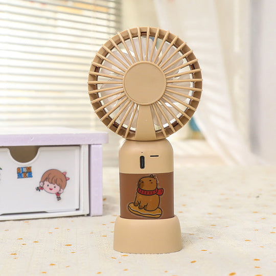 Ventilateur de table portable rechargeable unisexe avec lumière LED d'ambiance 4