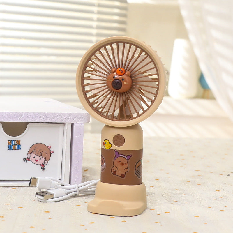 Ventilateur de table portable rechargeable unisexe avec lumière LED d'ambiance 6