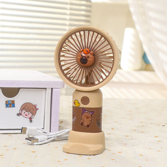 Ventilateur de table portable rechargeable unisexe avec lumière LED d'ambiance 6