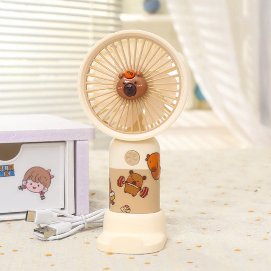 Ventilateur de table portable rechargeable unisexe avec lumière LED d'ambiance 9