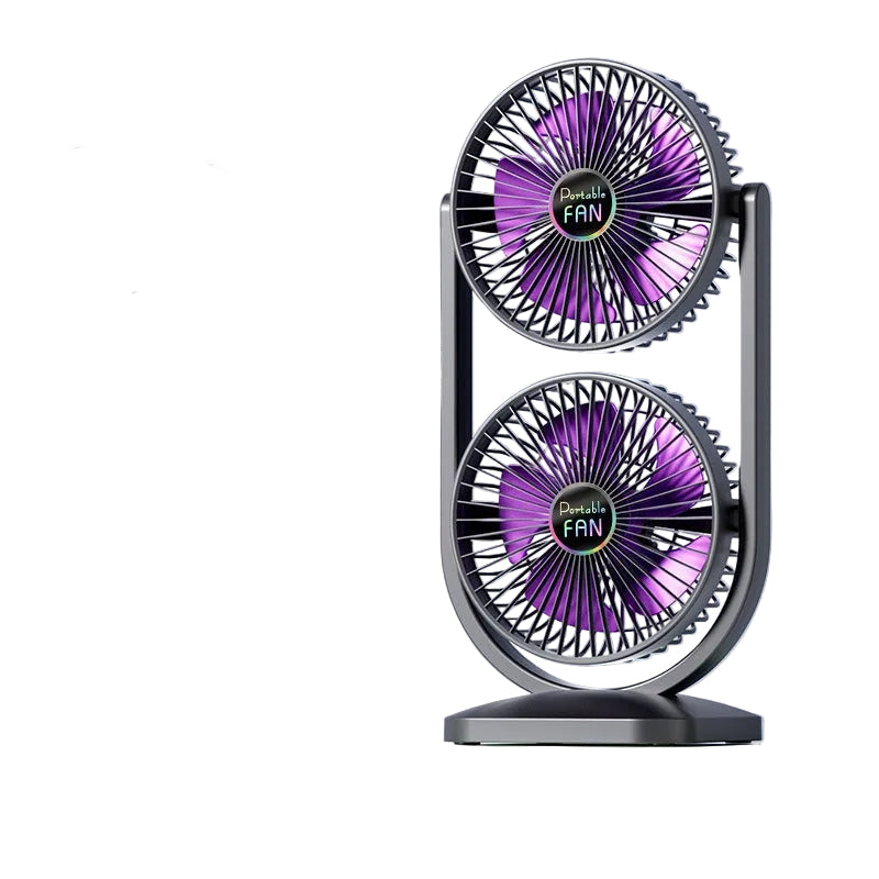 Ventilateur de table réglable pour femme avec double flux d'air 0