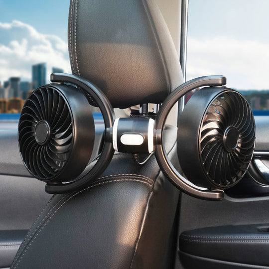 Ventilateur double avec support flexible pour voiture 1