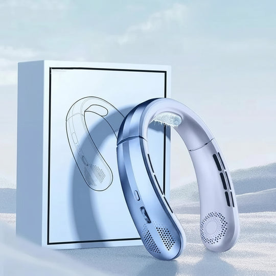 Ventilateur électrique portable suspendu au cou avec affichage LED et batterie rechargeable 10