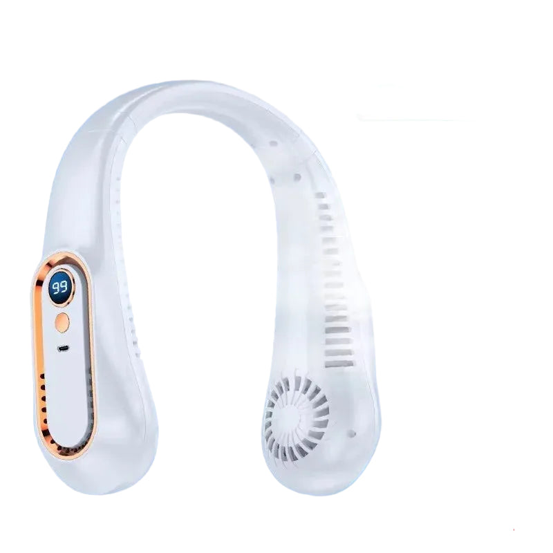 Ventilateur électrique portable suspendu au cou avec affichage LED et batterie rechargeable 6