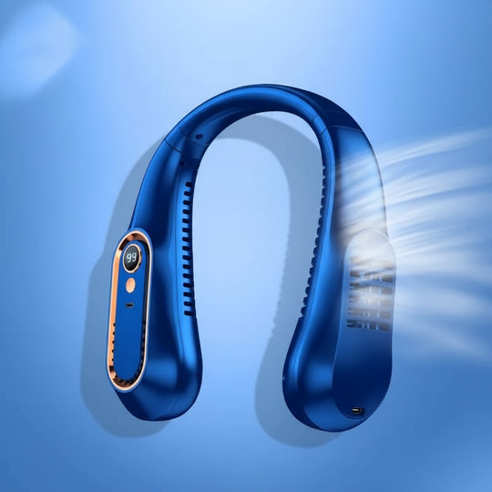 Ventilateur électrique portable suspendu au cou avec affichage LED et batterie rechargeable 8