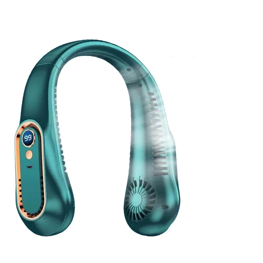 Ventilateur électrique portable suspendu au cou avec affichage LED et batterie rechargeable 9