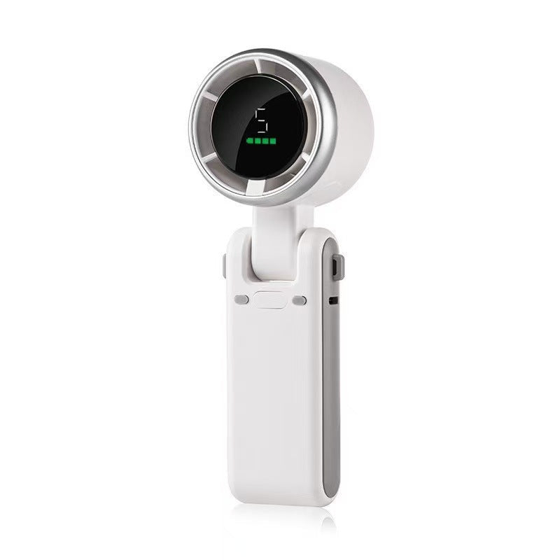 Ventilateur portable rechargeable unisexe compact avec affichage numérique de la vitesse 0
