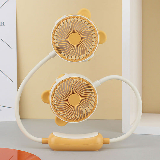 Ventilateur portable unisexe à double tête avec col flexible 17