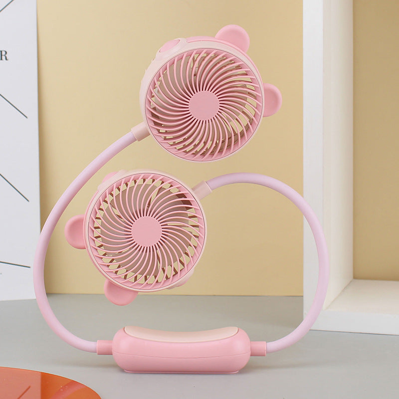 Ventilateur portable unisexe à double tête avec col flexible 4