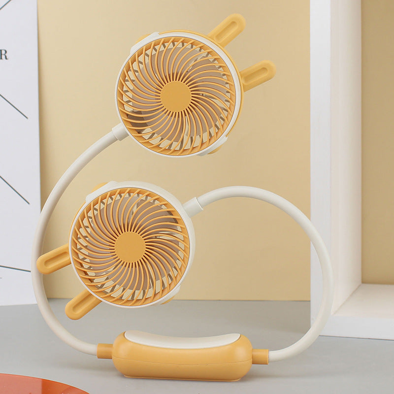 Ventilateur portable unisexe à double tête avec col flexible 9