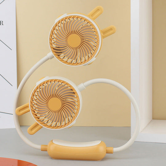 Ventilateur portable unisexe à double tête avec col flexible 9