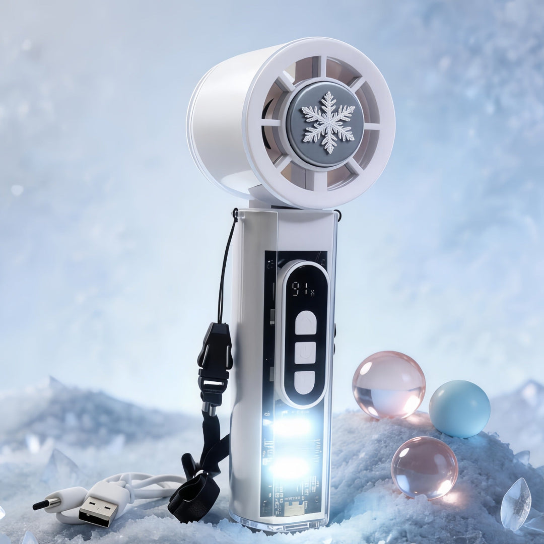 Ventilateur portable unisexe avec fonction brumisateur et batterie rechargeable 10