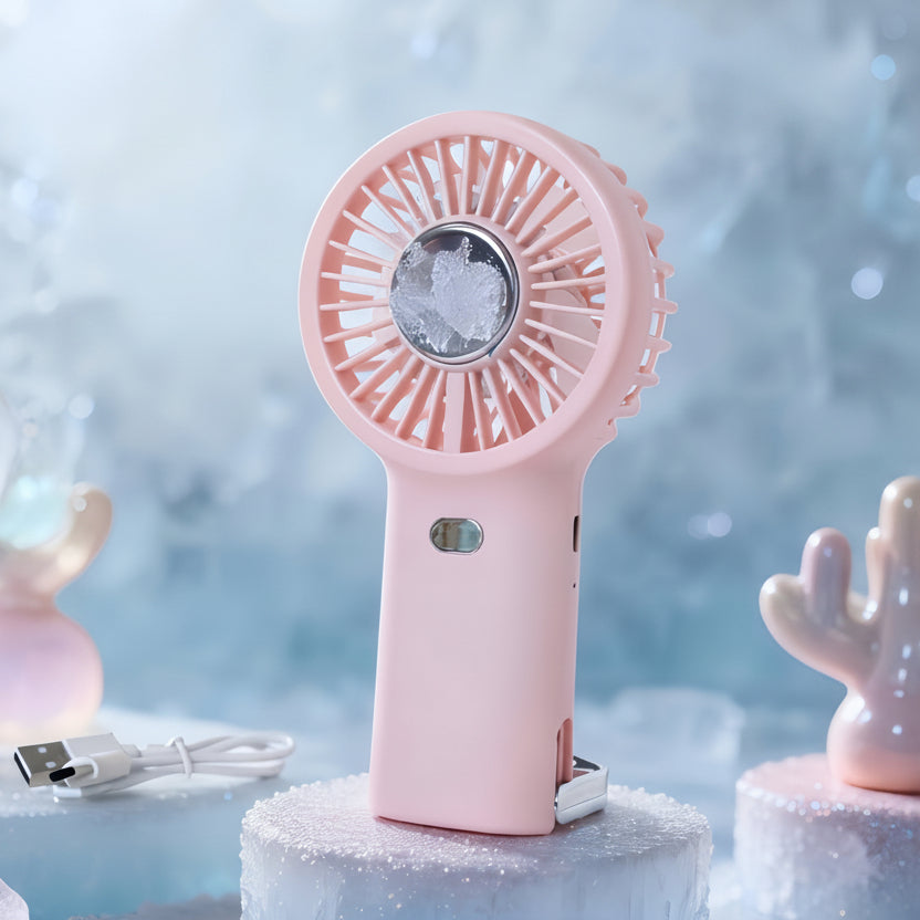 Ventilateur portable unisexe avec fonction brumisateur et batterie rechargeable 3