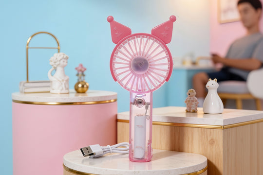 Ventilateur portable unisexe compact avec éclairage LED et design original 11