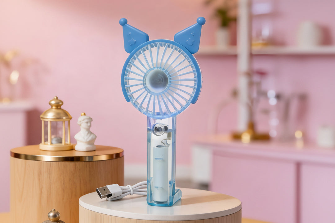 Ventilateur portable unisexe compact avec éclairage LED et design original 12