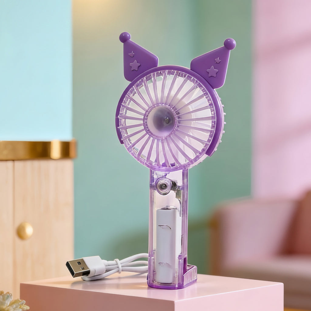 Ventilateur portable unisexe compact avec éclairage LED et design original 18
