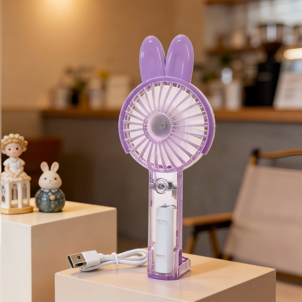 Ventilateur portable unisexe compact avec éclairage LED et design original 22