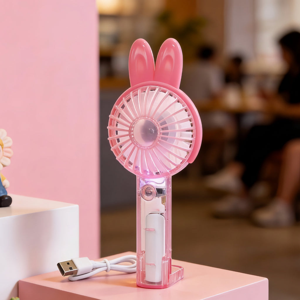 Ventilateur portable unisexe compact avec éclairage LED et design original 5