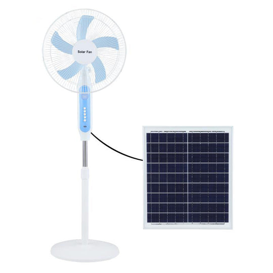 Ventilateur sur pied à énergie solaire avec télécommande pour femme 2