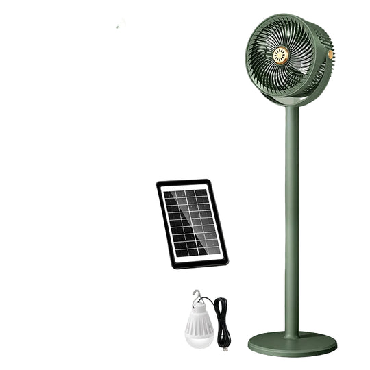 Ventilateur sur pied multifonctionnel unisexe avec lumière LED et énergie solaire 0