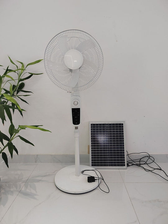 Ventilateur sur pied unisexe à énergie solaire avec contrôle intelligent 0