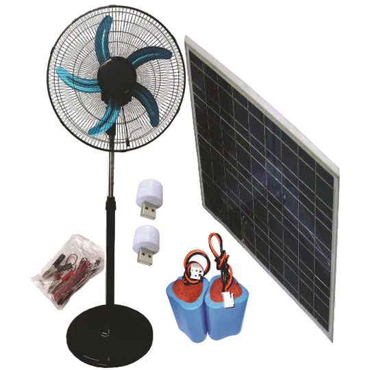 Ventilateur sur pied unisexe à énergie solaire fonctionnel 0