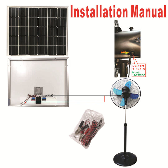 Ventilateur sur pied unisexe à énergie solaire fonctionnel 2