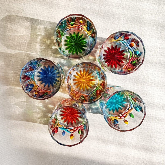 Verre de Murano Peint à la Main Design Unique 2