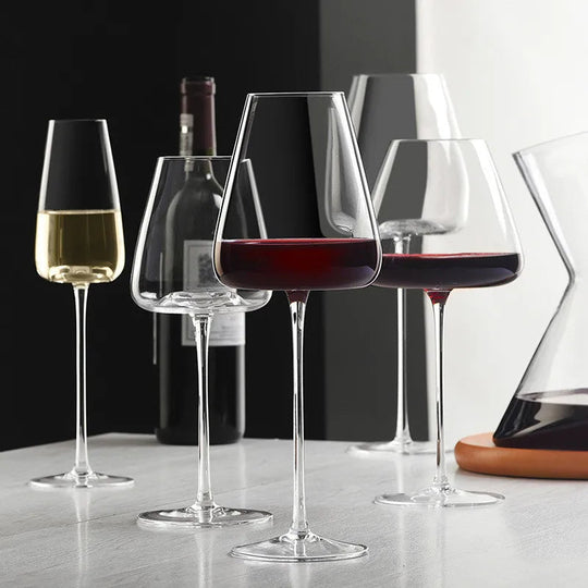 Verres à Vin et Champagne en Cristal Faits à la Main 3
