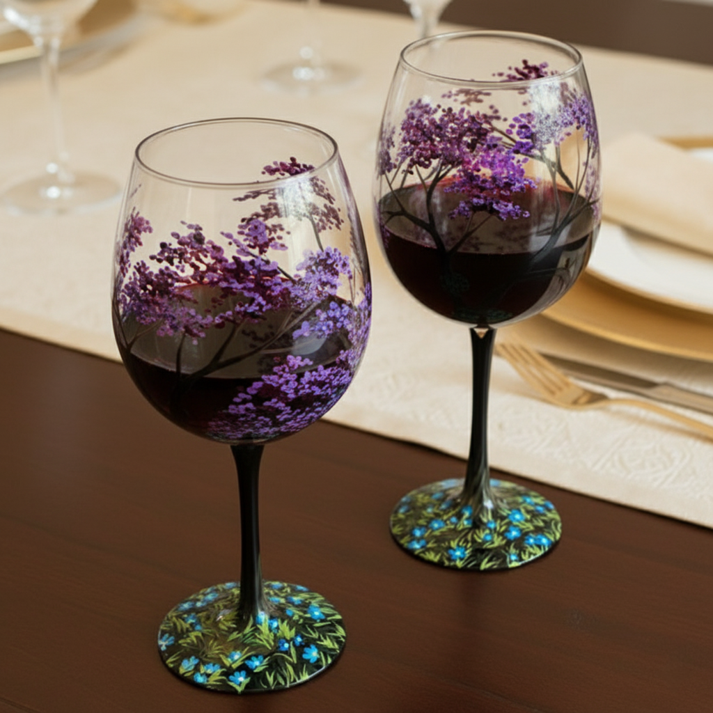 Verres à vin Artisanal Arbre des Quatre Saisons 3